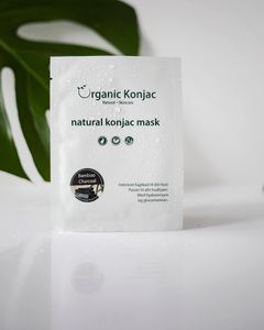 Hovedbilde Organic Konjac Maske – Bambus kull