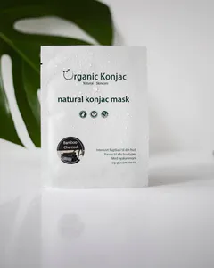 Hovedbilde Organic Konjac Maske – Bambus kull
