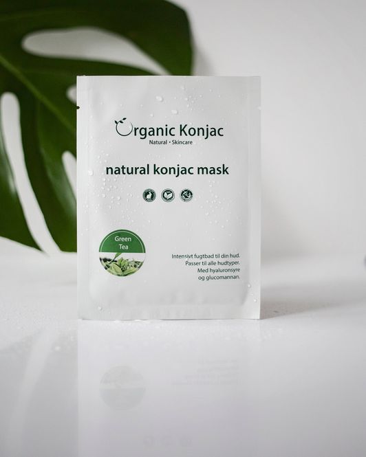 Hovedbilde Organic Konjac Maske – Grønn te